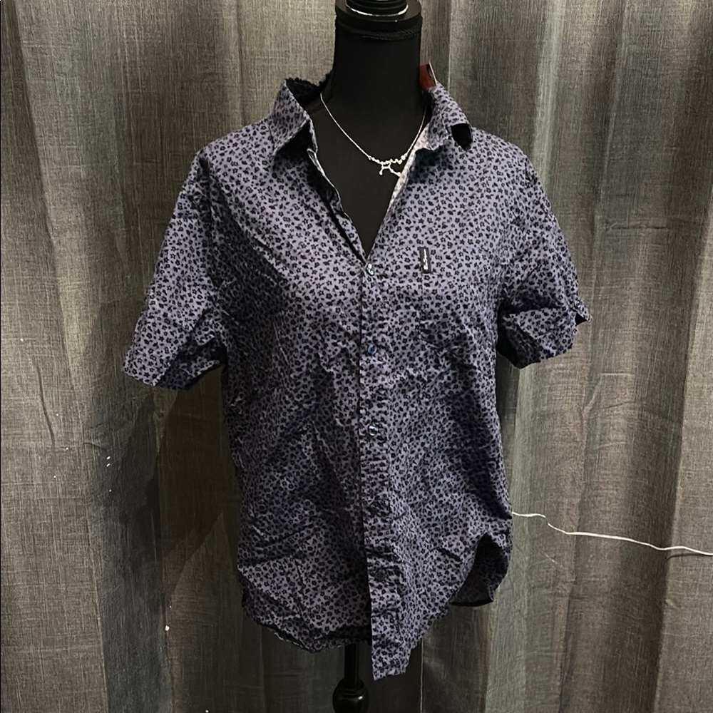 Ben Sherman Blue Casual Button Down Shirt with Pattern